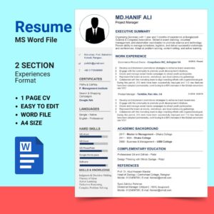 These free, easily editable CV and resume templates