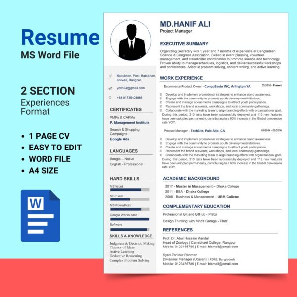 These free, easily editable CV and resume templates